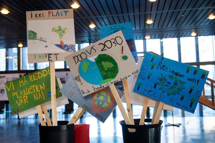 Elevinnsendte klimaplakater