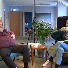Anders Kipperud og Hildur Kristinsdottir i samtale