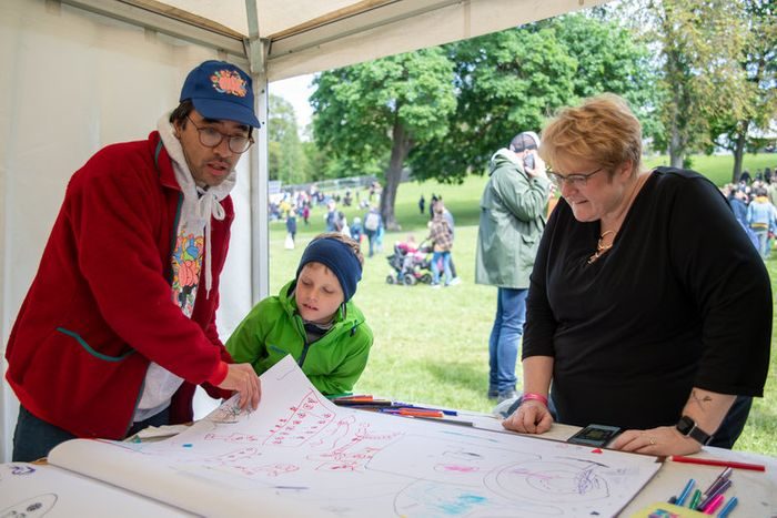 Bilder fra Barnas kulturmelding på Festivalen Miniøya i Tøyenparken
