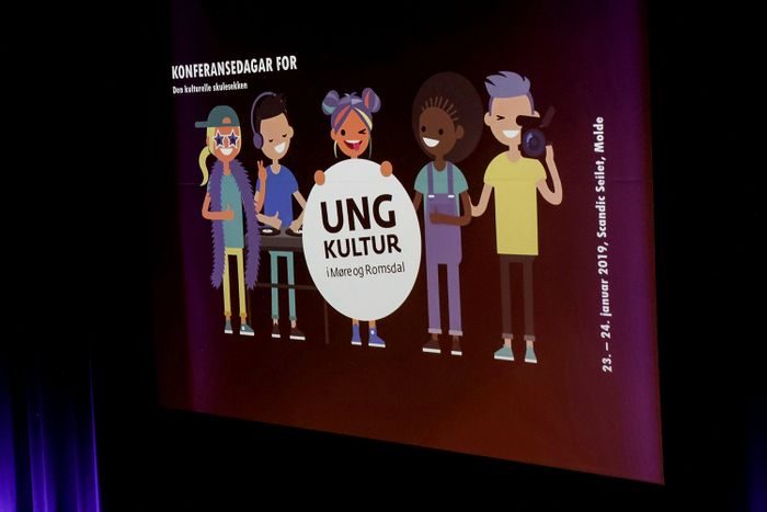 Designplakat til konferansedager for Ung Kultur i Møre og Romsdal