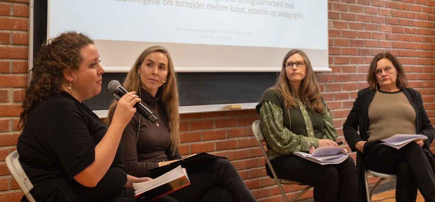 Irene Brodshaug, Synne Sagstad Imeland, Ingvild Margrethe Birkeland og Gry Uhlin-Engstu under lanseringen av den første rapporten om SKUP.