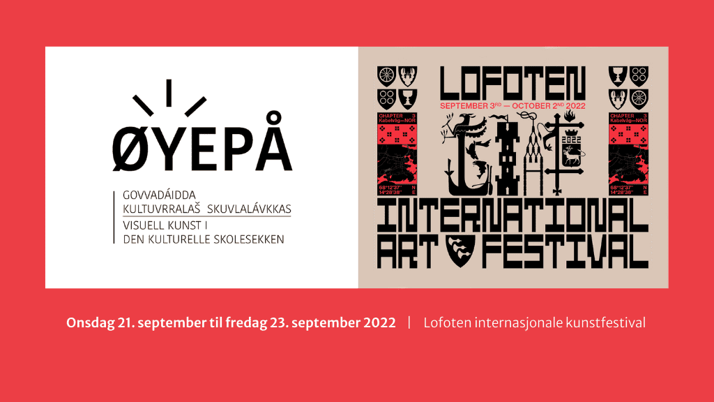 logoene til Øyepå og Lofoten kunstfestival i denne flyeren for Øyepå 2022