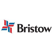 Logoen til Bristow Group, med propell før navnet, i rødt og blått.