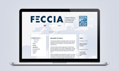 Her ser du logoen til FECCIA, en organisasjon som organiserer mange ledere i EU-land.