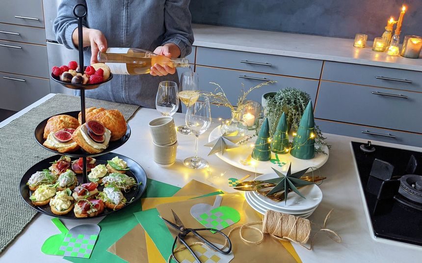 Afternoon tea mat til juleverksted