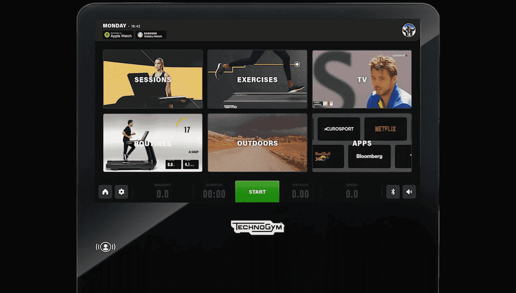 Technogym Live screen