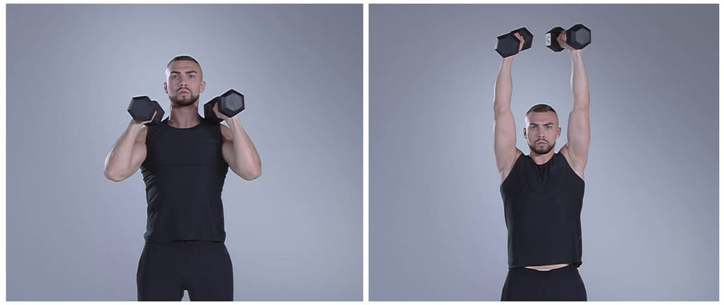 käsivarret kesäkuntoon treeni shoulder press
